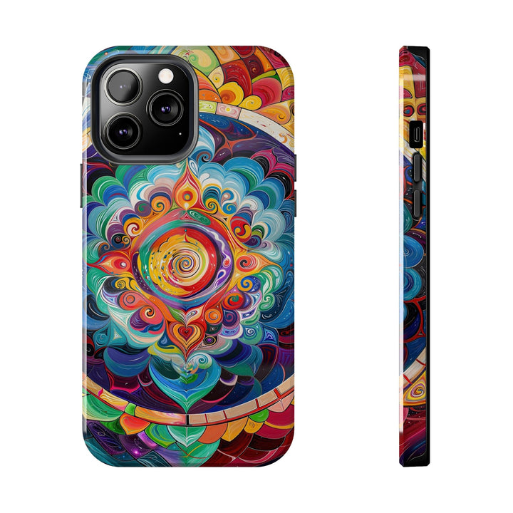 Vibrant Cosmic Mandala - Tough Phone Case - Phone Case - g(0D·IO) - iPhone 13 Pro Max - -