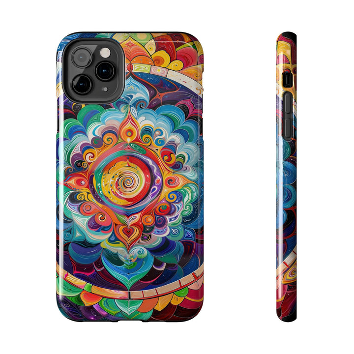 Vibrant Cosmic Mandala - Tough Phone Case - Phone Case - g(0D·IO) - iPhone 11 Pro Max - -