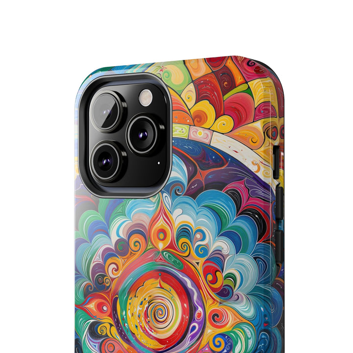 Vibrant Cosmic Mandala - Tough Phone Case - Phone Case - g(0D·IO) - iPhone 13 Mini - -