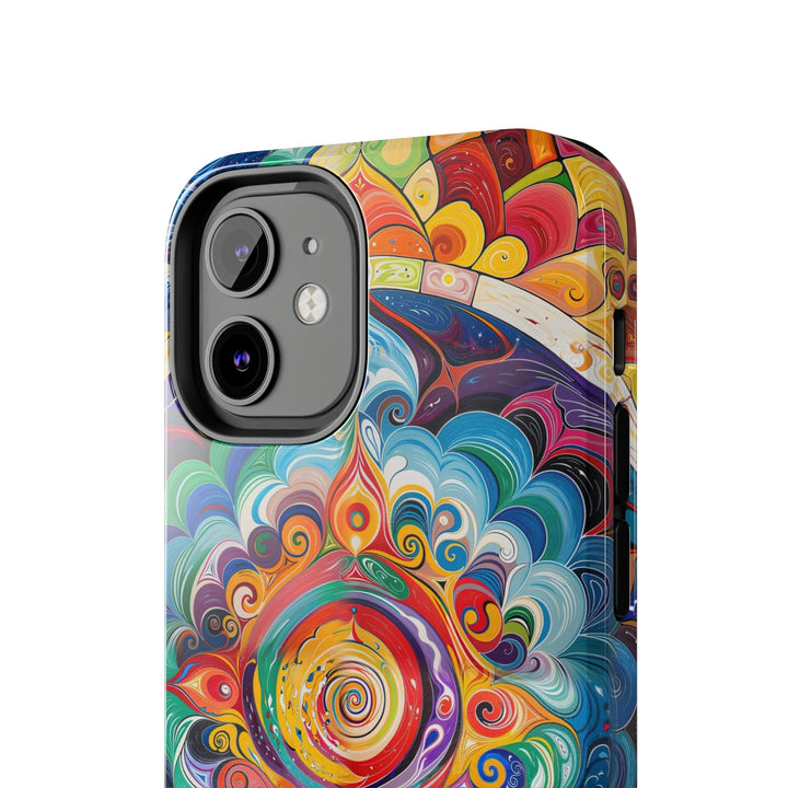 Vibrant Cosmic Mandala - Tough Phone Case - Phone Case - g(0D·IO) - iPhone 13 Mini - -