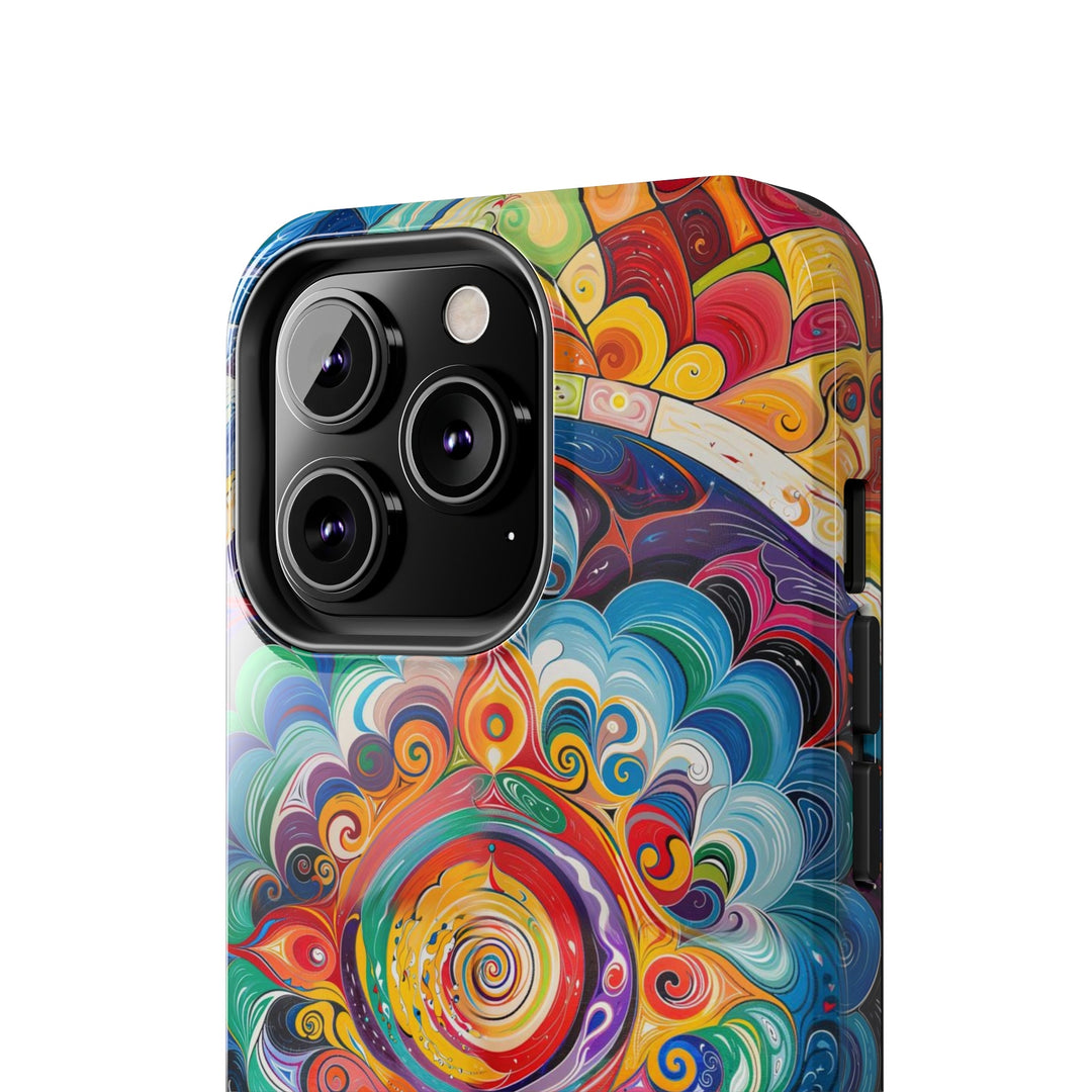 Vibrant Cosmic Mandala - Tough Phone Case - Phone Case - g(0D·IO) - iPhone 13 Mini - -