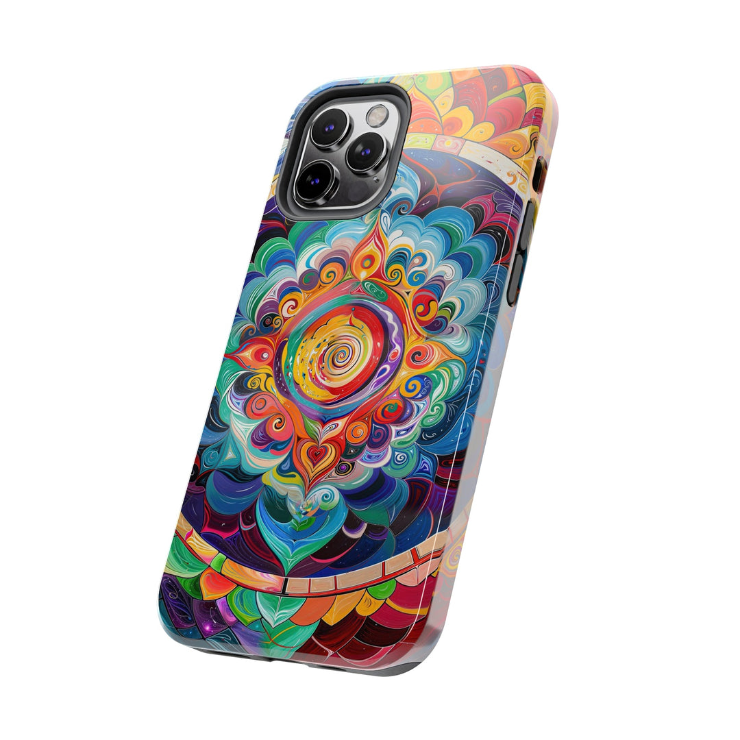 Vibrant Cosmic Mandala - Tough Phone Case - Phone Case - g(0D·IO) - iPhone 13 Mini - -