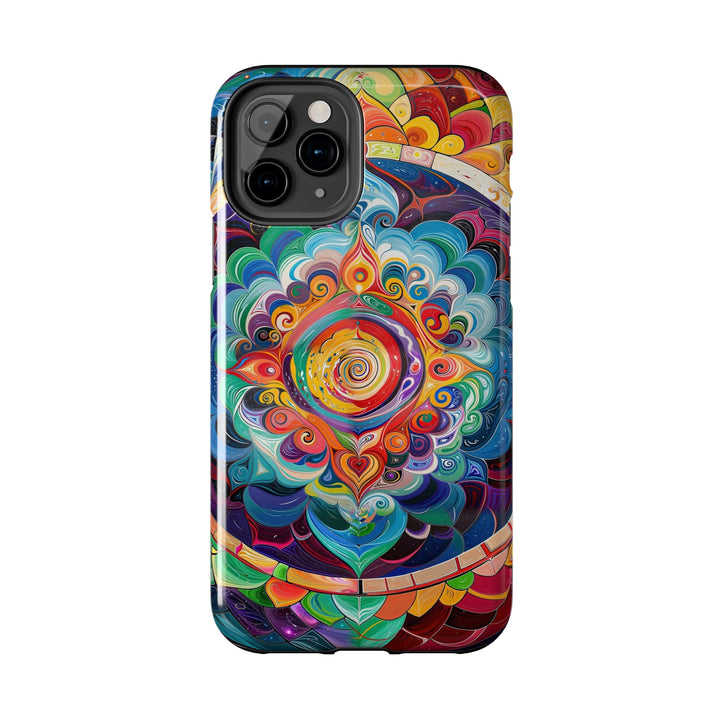 Vibrant Cosmic Mandala - Tough Phone Case - Phone Case - g(0D·IO) - iPhone 13 Mini - -