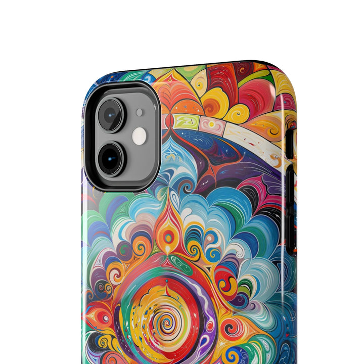 Vibrant Cosmic Mandala - Tough Phone Case - Phone Case - g(0D·IO) - iPhone 13 Mini - -