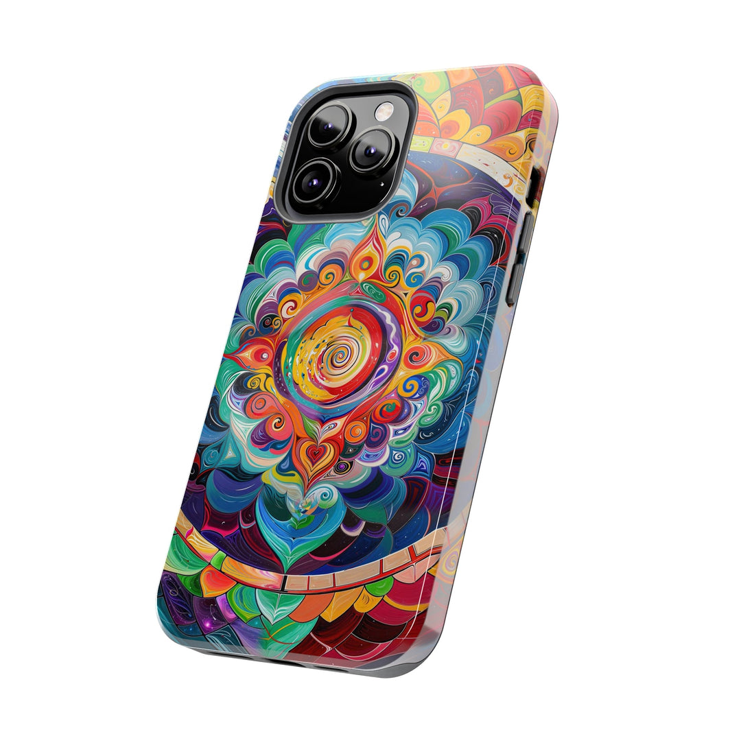 Vibrant Cosmic Mandala - Tough Phone Case - Phone Case - g(0D·IO) - iPhone 13 Mini - -