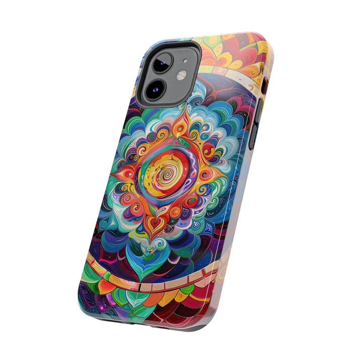 Vibrant Cosmic Mandala - Tough Phone Case - Phone Case - g(0D·IO) - iPhone 13 Mini - -