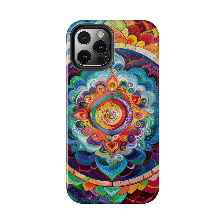 Vibrant Cosmic Mandala - Tough Phone Case - Phone Case - g(0D·IO) - iPhone 13 Mini - -