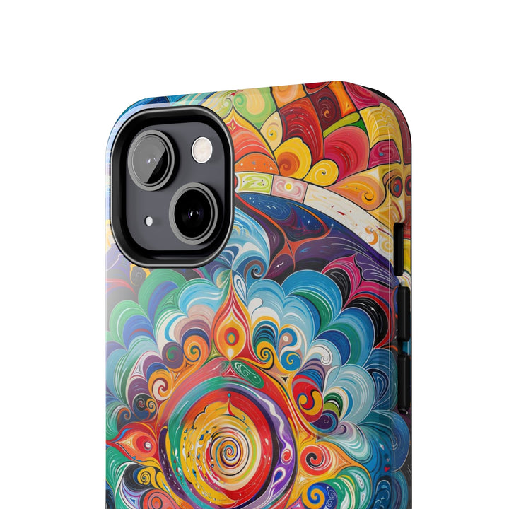 Vibrant Cosmic Mandala - Tough Phone Case - Phone Case - g(0D·IO) - iPhone 13 Mini - -