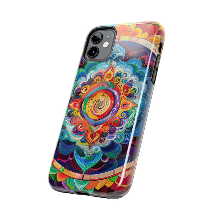 Vibrant Cosmic Mandala - Tough Phone Case - Phone Case - g(0D·IO) - iPhone 13 Mini - -