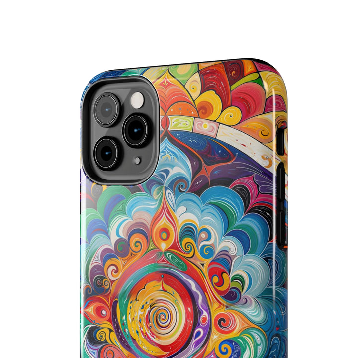 Vibrant Cosmic Mandala - Tough Phone Case - Phone Case - g(0D·IO) - iPhone 13 Mini - -