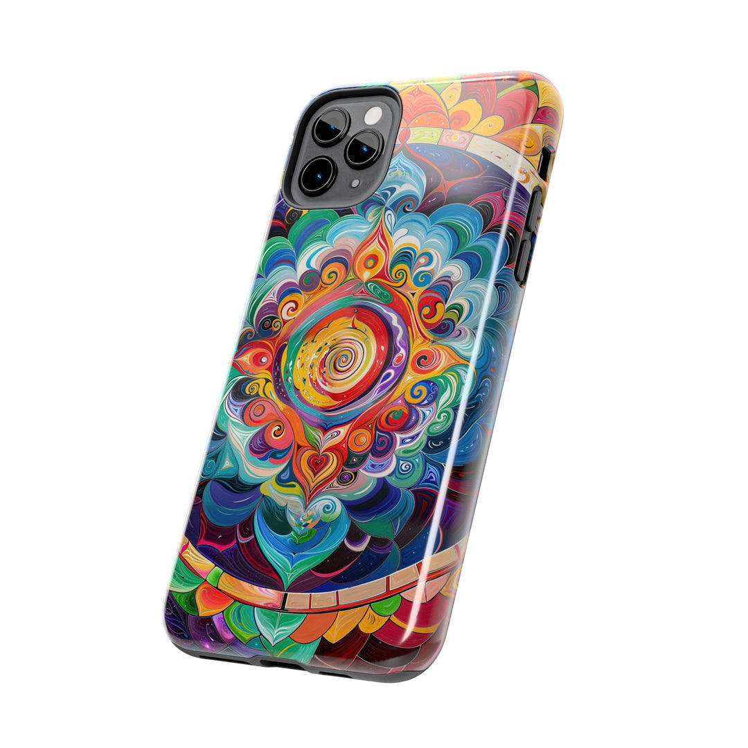 Vibrant Cosmic Mandala - Tough Phone Case - Phone Case - g(0D·IO) - iPhone 13 Mini - -