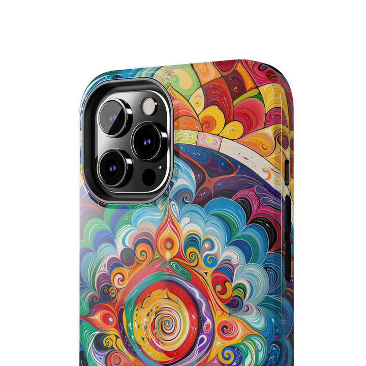 Vibrant Cosmic Mandala - Tough Phone Case - Phone Case - g(0D·IO) - iPhone 13 Mini - -