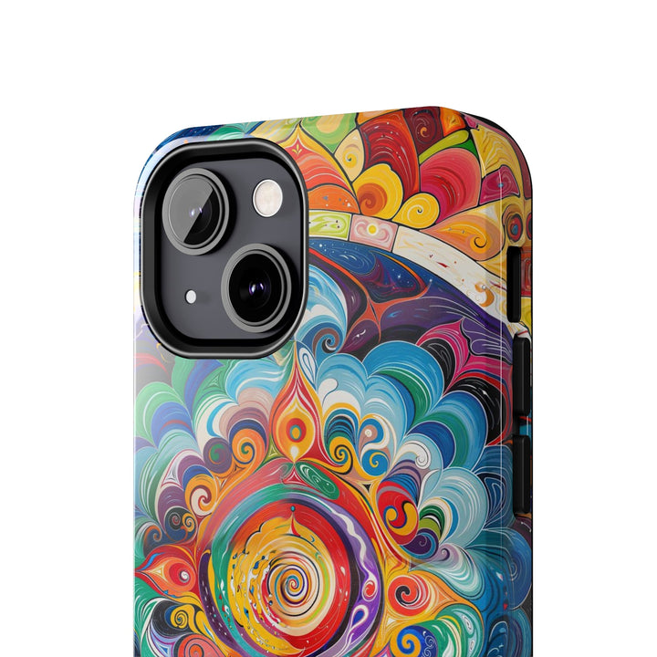 Vibrant Cosmic Mandala - Tough Phone Case - Phone Case - g(0D·IO) - iPhone 13 Mini - -