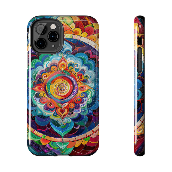 Vibrant Cosmic Mandala - Tough Phone Case - Phone Case - g(0D·IO) - iPhone 11 Pro - -