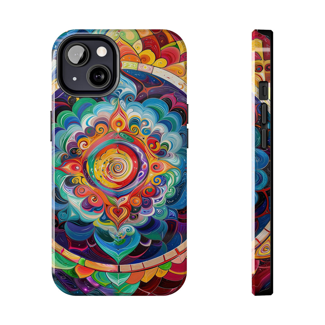 Vibrant Cosmic Mandala - Tough Phone Case - Phone Case - g(0D·IO) - iPhone 13 - -