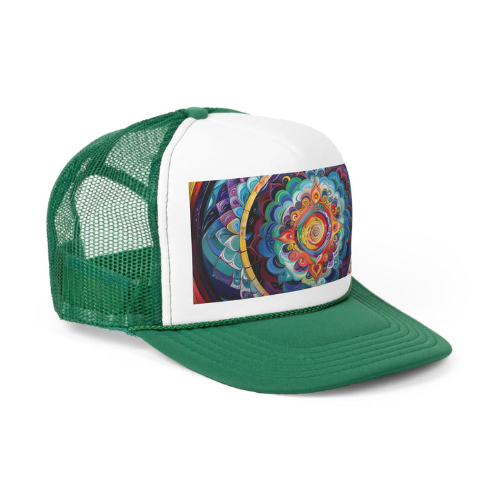 Vibrant Cosmic Mandala - Trucker Hat - Hats - g(0D·IO) - Pink - One size -