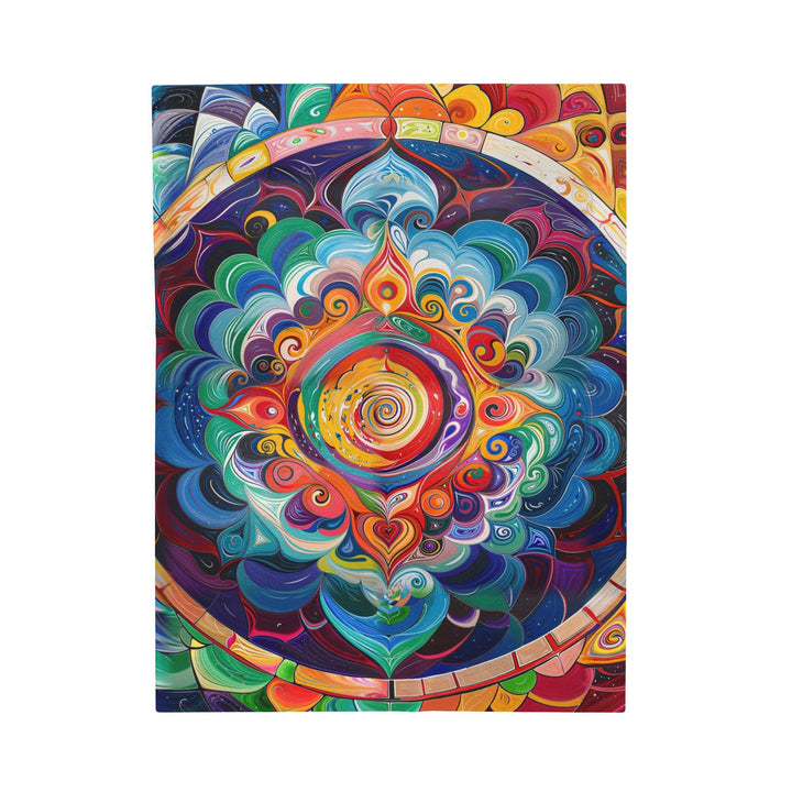 Vibrant Cosmic Mandala - Velveteen Plush Blanket - All Over Prints - g(0D·IO) - 30" × 40" - -