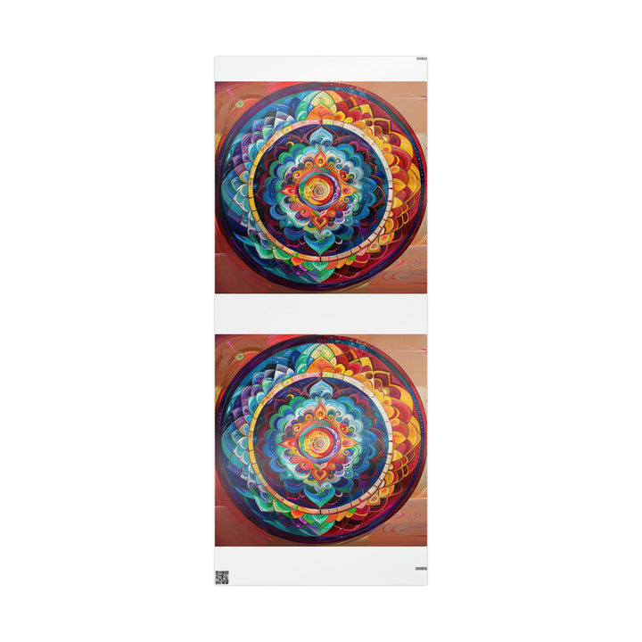 Vibrant Cosmic Mandala - Wrapping Paper - Home Decor - g(0D·IO) - 30'' x 72'' - Glossy -