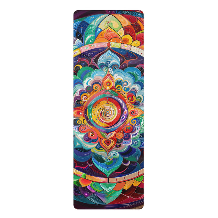 Vibrant Cosmic Mandala - Yoga Mat - Home Decor - g(0D·IO) - 24” x 68” - -