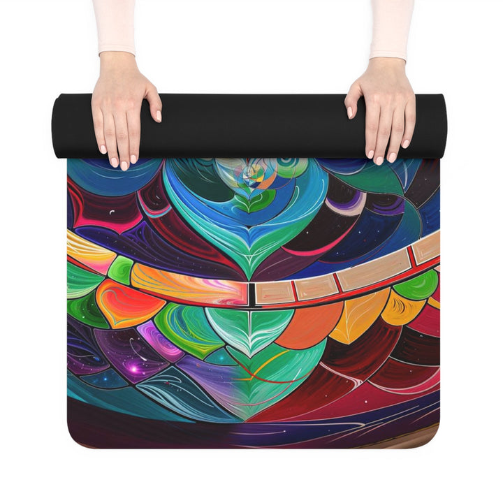 Vibrant Cosmic Mandala - Yoga Mat - Home Decor - g(0D·IO) - 24” x 68” - -