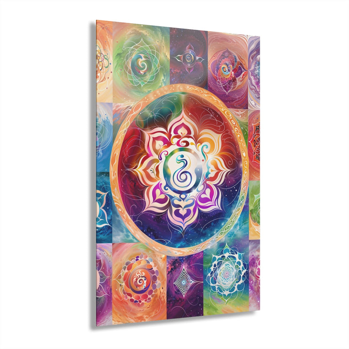 Vibrant Cosmic Mandalas - Acrylic Prints (French Cleat Hanging) - Home Decor - g(0D·IO) - 24" x 36" (Vertical) - 0.25'' -