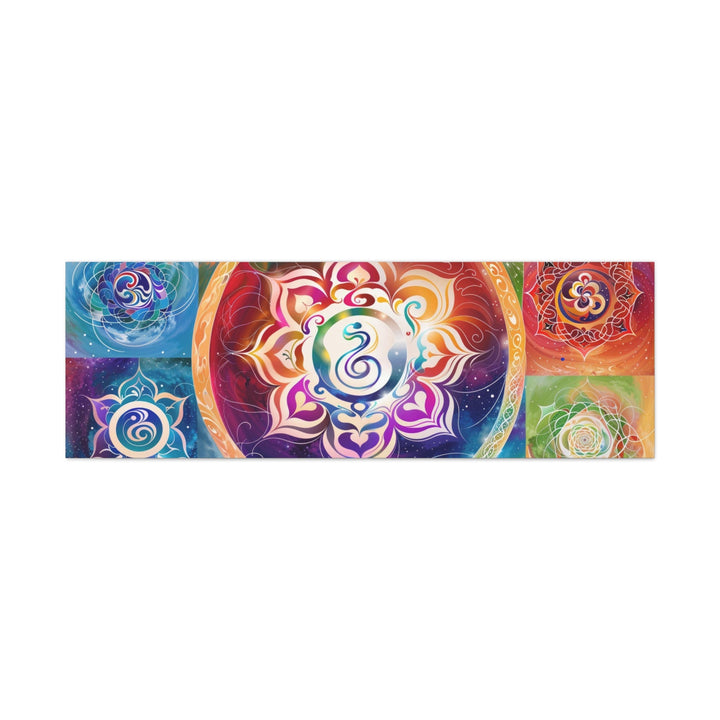 Vibrant Cosmic Mandalas - Matte Canvas Print 1.25" - Canvas - g(0D·IO) - 60" x 20" (Horizontal) - 1.25" -