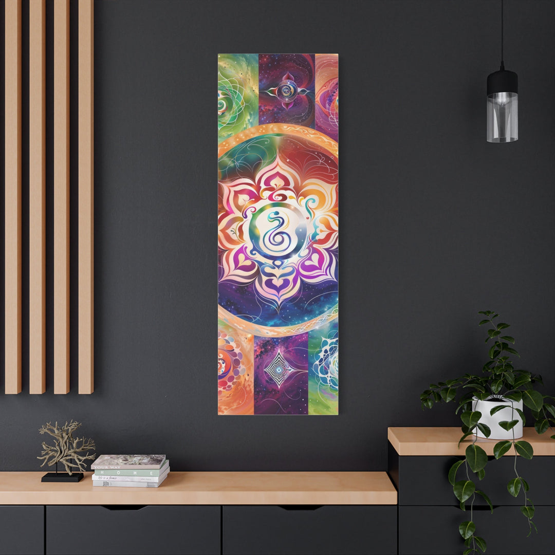 Vibrant Cosmic Mandalas - Matte Canvas Print 1.25" - Canvas - g(0D·IO) - 36" x 36" - 1.25" -