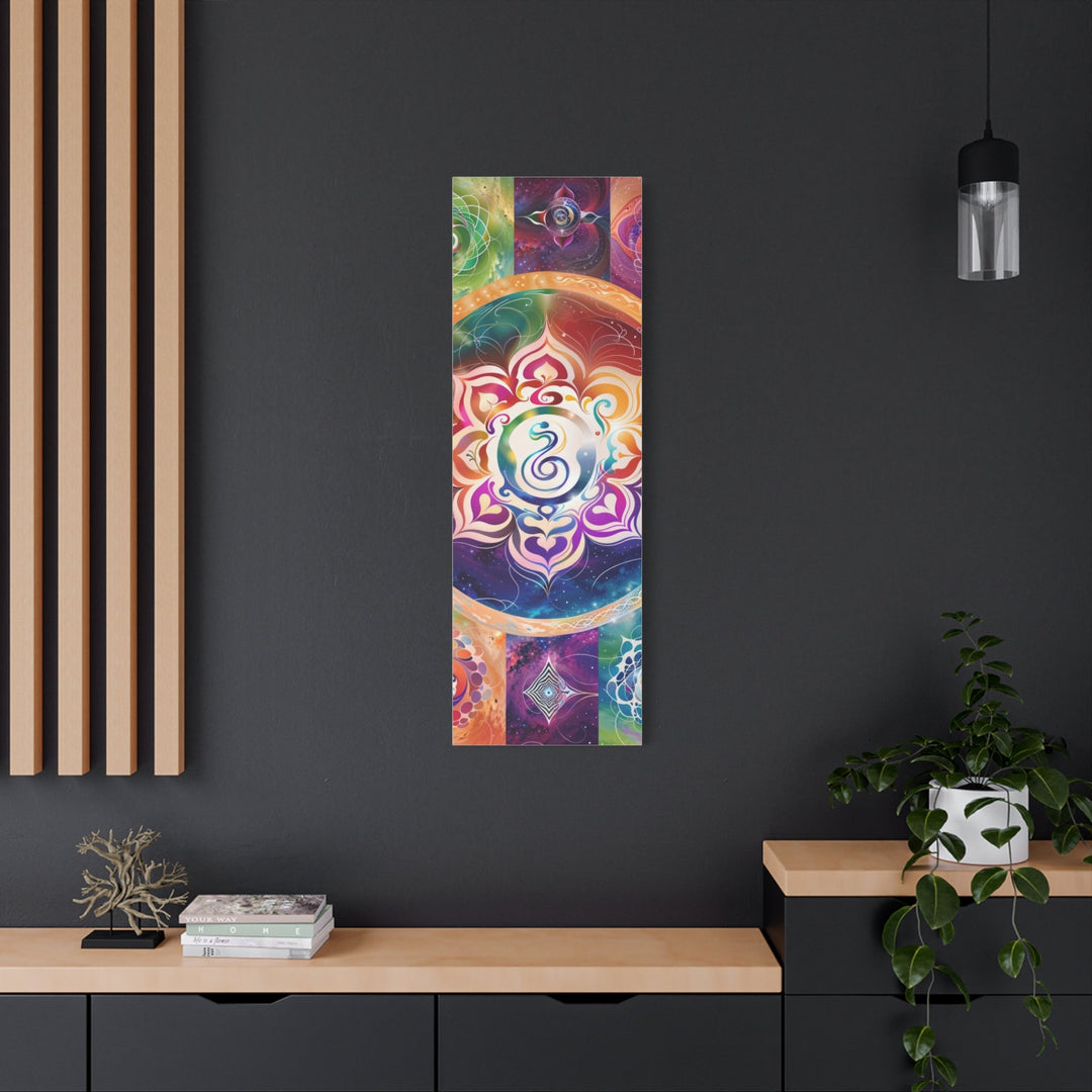 Vibrant Cosmic Mandalas - Matte Canvas Print 1.25" - Canvas - g(0D·IO) - 36" x 36" - 1.25" -