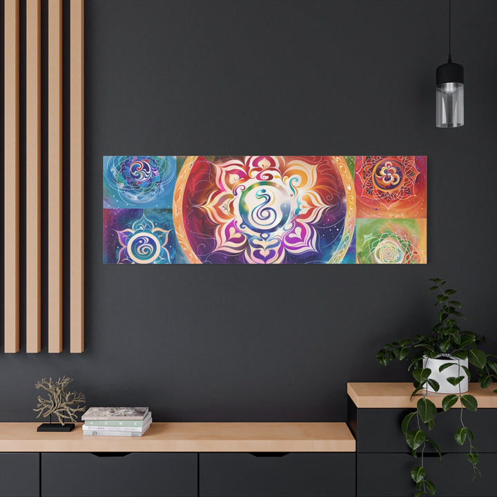 Vibrant Cosmic Mandalas - Matte Canvas Print 1.25" - Canvas - g(0D·IO) - 36" x 36" - 1.25" -