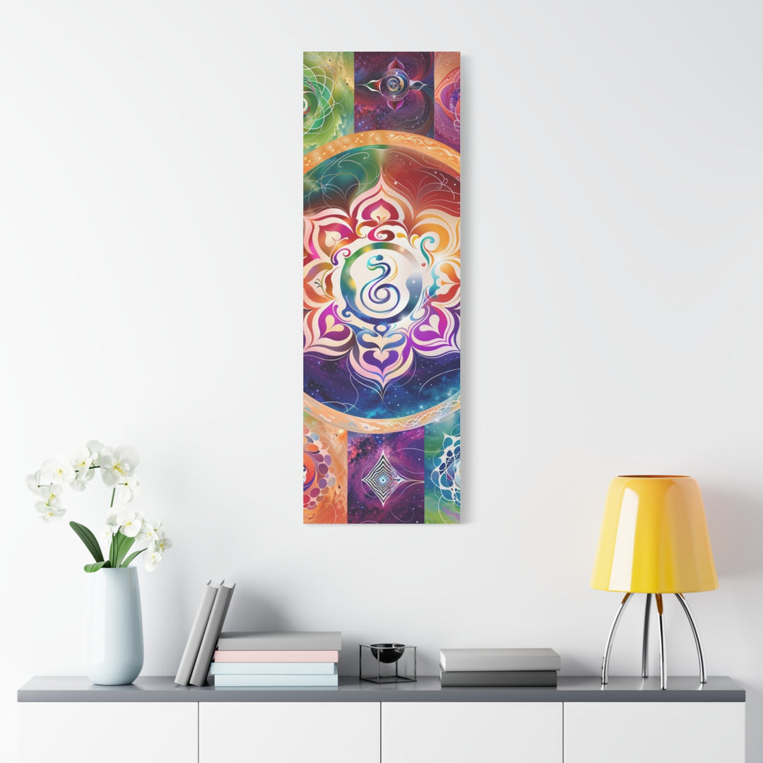 Vibrant Cosmic Mandalas - Matte Canvas Print 1.25" - Canvas - g(0D·IO) - 36" x 36" - 1.25" -