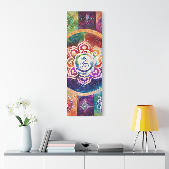 Vibrant Cosmic Mandalas - Matte Canvas Print 1.25" - Canvas - g(0D·IO) - 36" x 36" - 1.25" -