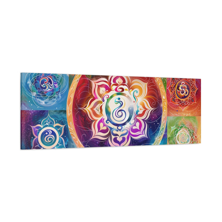 Vibrant Cosmic Mandalas - Matte Canvas Print 1.25" - Canvas - g(0D·IO) - 36" x 36" - 1.25" -