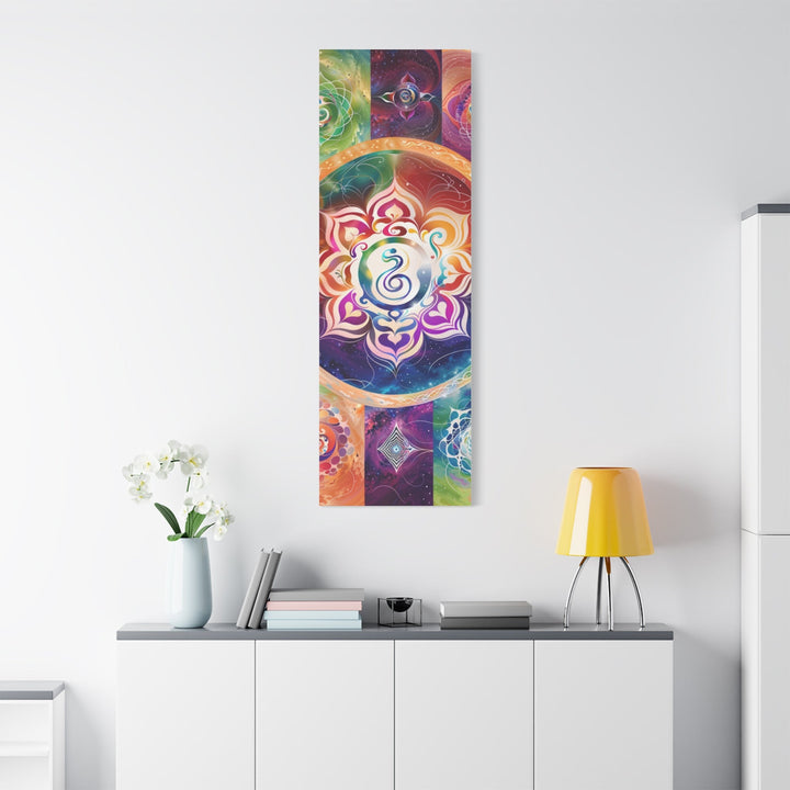 Vibrant Cosmic Mandalas - Matte Canvas Print 1.25" - Canvas - g(0D·IO) - 36" x 36" - 1.25" -