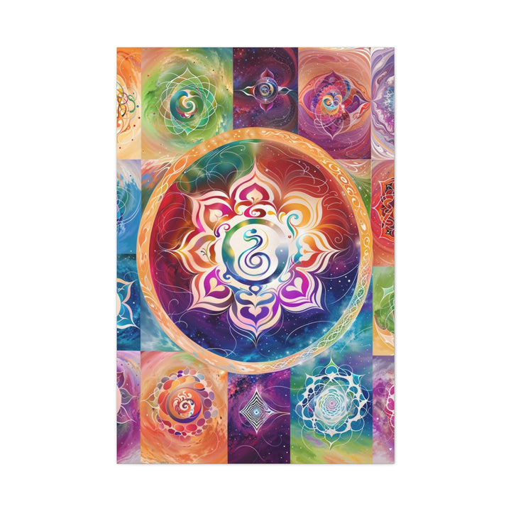 Vibrant Cosmic Mandalas - Matte Canvas Print 1.25" - Canvas - g(0D·IO) - 32″ x 48″ (Vertical) - 1.25" -