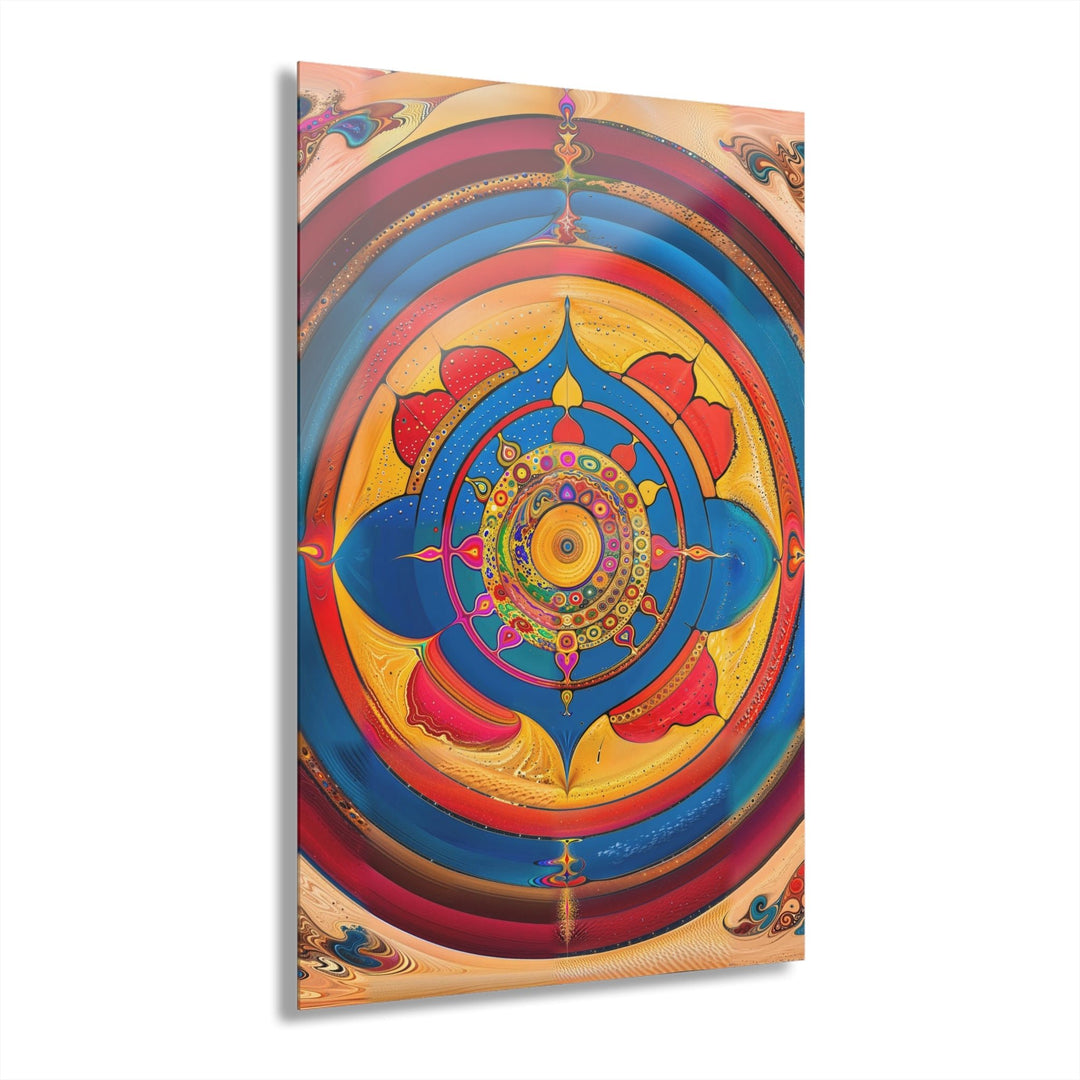 Vibrant Cosmic Spiral - Acrylic Prints (French Cleat Hanging) - Home Decor - g(0D·IO) - 24" x 36" (Vertical) - 0.25'' -