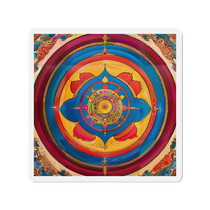 Vibrant Cosmic Spiral - Die-cut Magnet - Home Decor - g(0D·IO) - 3" x 3" - Die-Cut - 1 pc