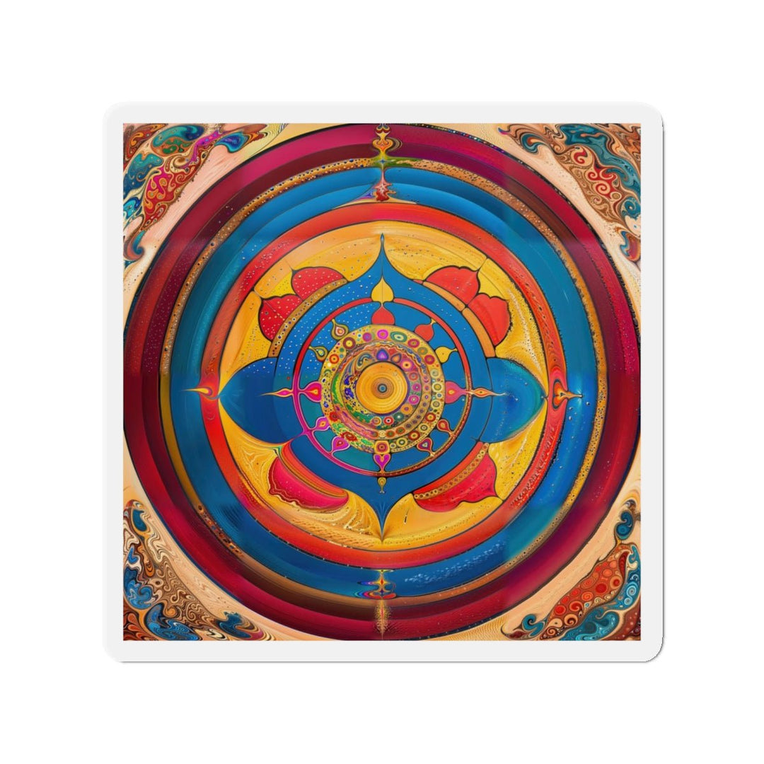Vibrant Cosmic Spiral - Die-cut Magnet - Home Decor - g(0D·IO) - 4" x 4" - Die-Cut - 1 pc