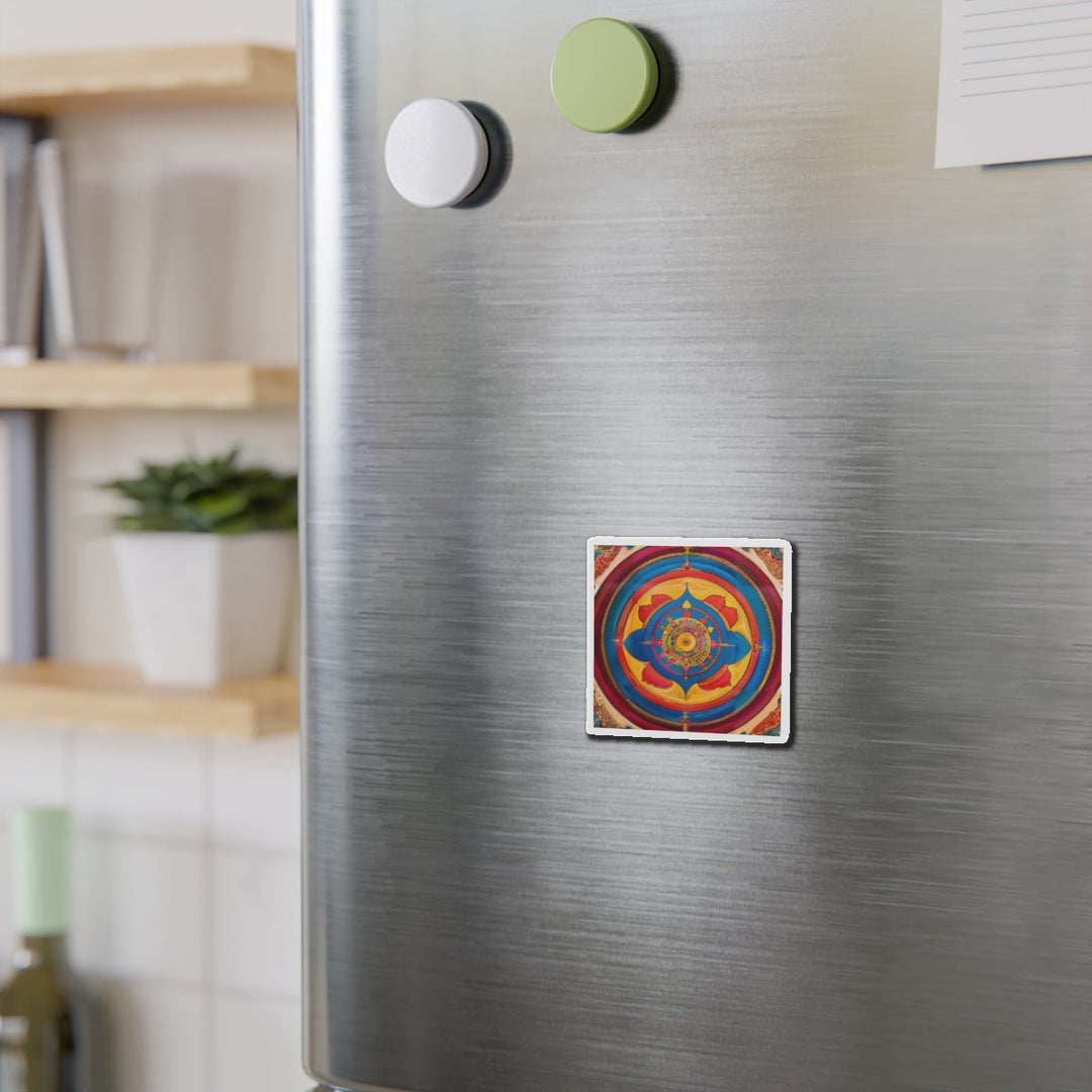 Vibrant Cosmic Spiral - Die-cut Magnet - Home Decor - g(0D·IO) - 6 × 6" - Die-Cut - 1 pc