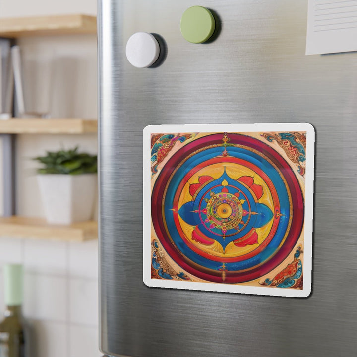 Vibrant Cosmic Spiral - Die-cut Magnet - Home Decor - g(0D·IO) - 6 × 6" - Die-Cut - 1 pc