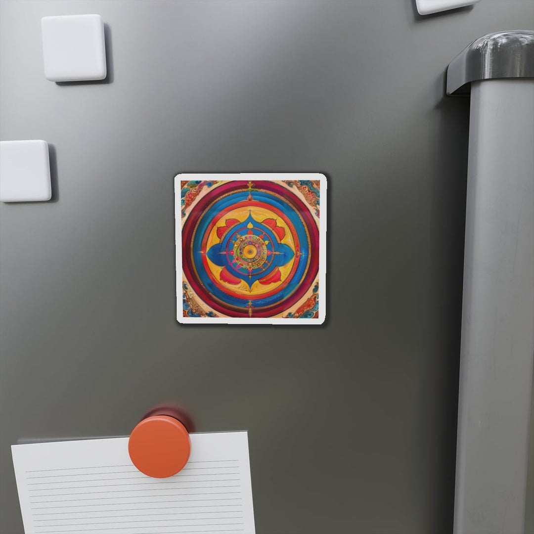 Vibrant Cosmic Spiral - Die-cut Magnet - Home Decor - g(0D·IO) - 6 × 6" - Die-Cut - 1 pc