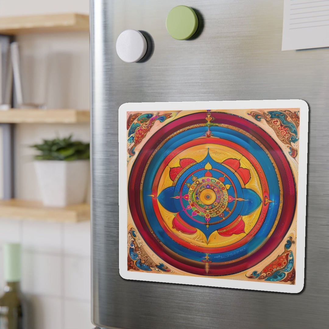 Vibrant Cosmic Spiral - Die-cut Magnet - Home Decor - g(0D·IO) - 6 × 6" - Die-Cut - 1 pc