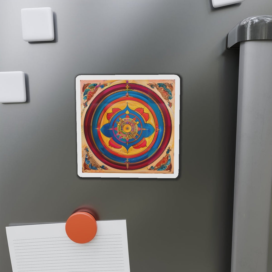 Vibrant Cosmic Spiral - Die-cut Magnet - Home Decor - g(0D·IO) - 6 × 6" - Die-Cut - 1 pc