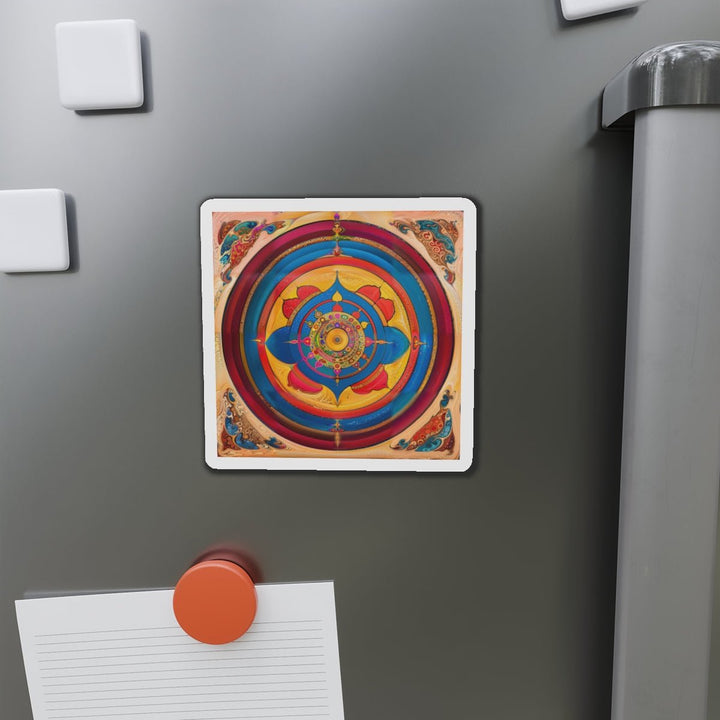 Vibrant Cosmic Spiral - Die-cut Magnet - Home Decor - g(0D·IO) - 6 × 6" - Die-Cut - 1 pc
