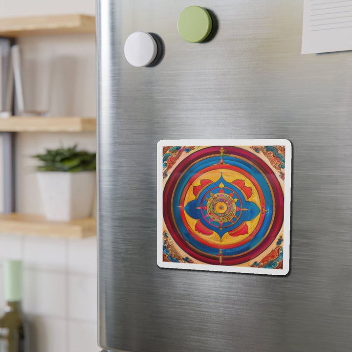 Vibrant Cosmic Spiral - Die-cut Magnet - Home Decor - g(0D·IO) - 6 × 6" - Die-Cut - 1 pc