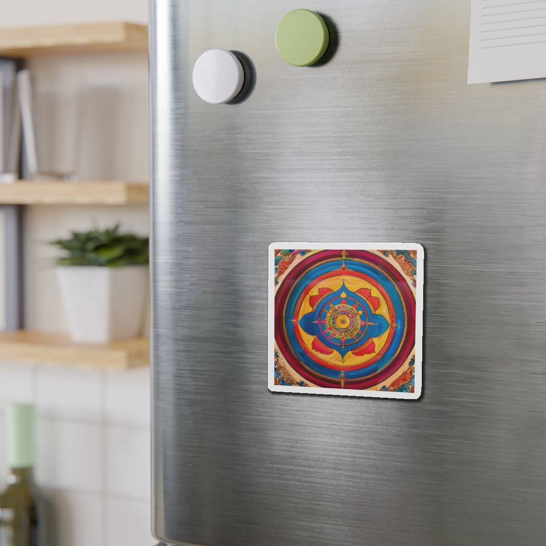 Vibrant Cosmic Spiral - Die-cut Magnet - Home Decor - g(0D·IO) - 6 × 6" - Die-Cut - 1 pc