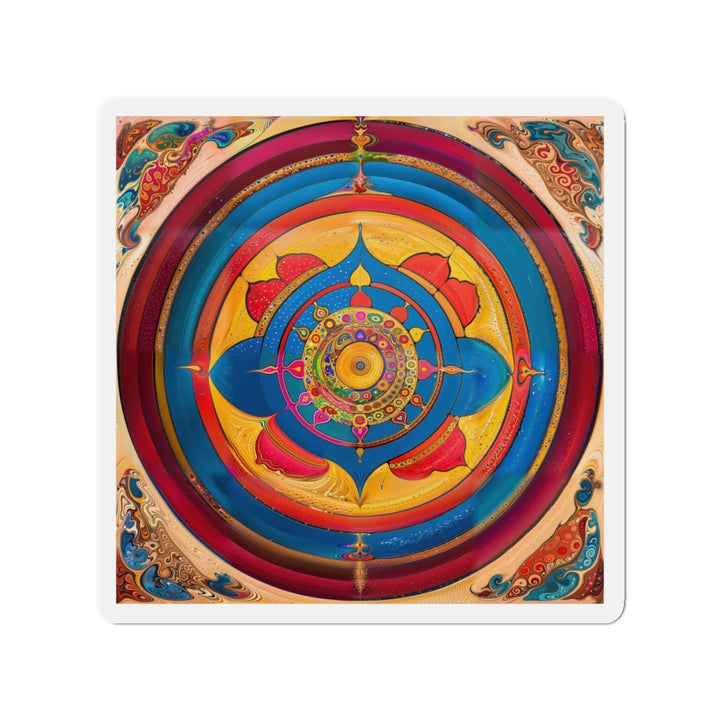 Vibrant Cosmic Spiral - Die-cut Magnet - Home Decor - g(0D·IO) - 5" x 5" - Die-Cut - 1 pc