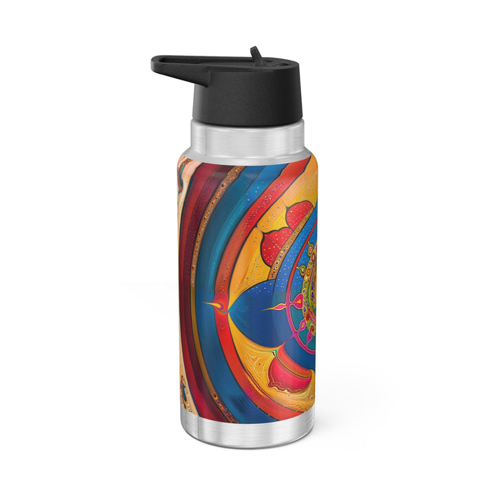 Vibrant Cosmic Spiral - Gator Tumbler 32oz - Mug - g(0D·IO) - Silver - 32oz -