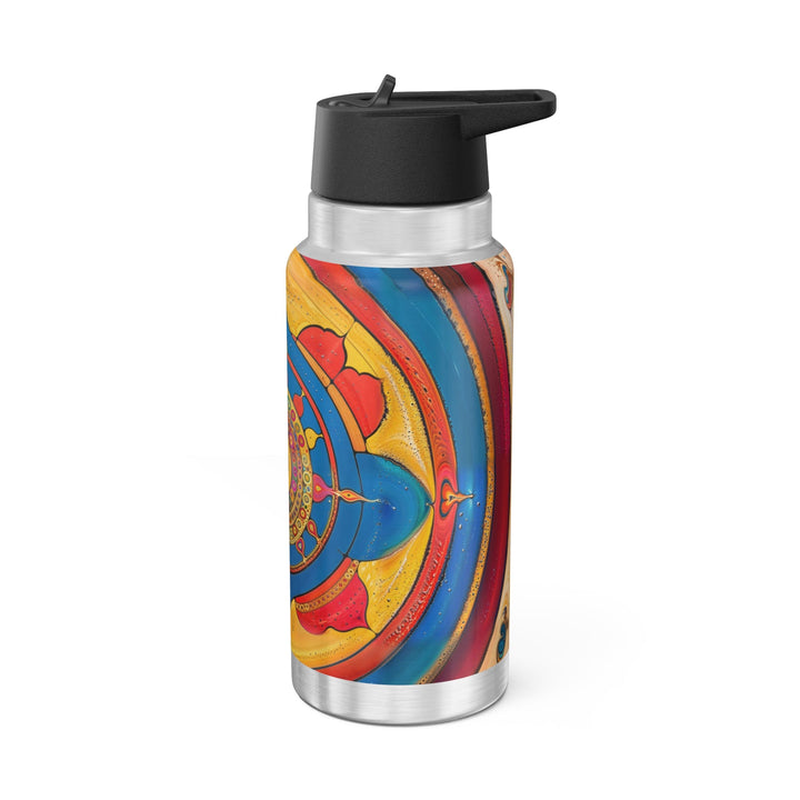 Vibrant Cosmic Spiral - Gator Tumbler 32oz - Mug - g(0D·IO) - Silver - 32oz -