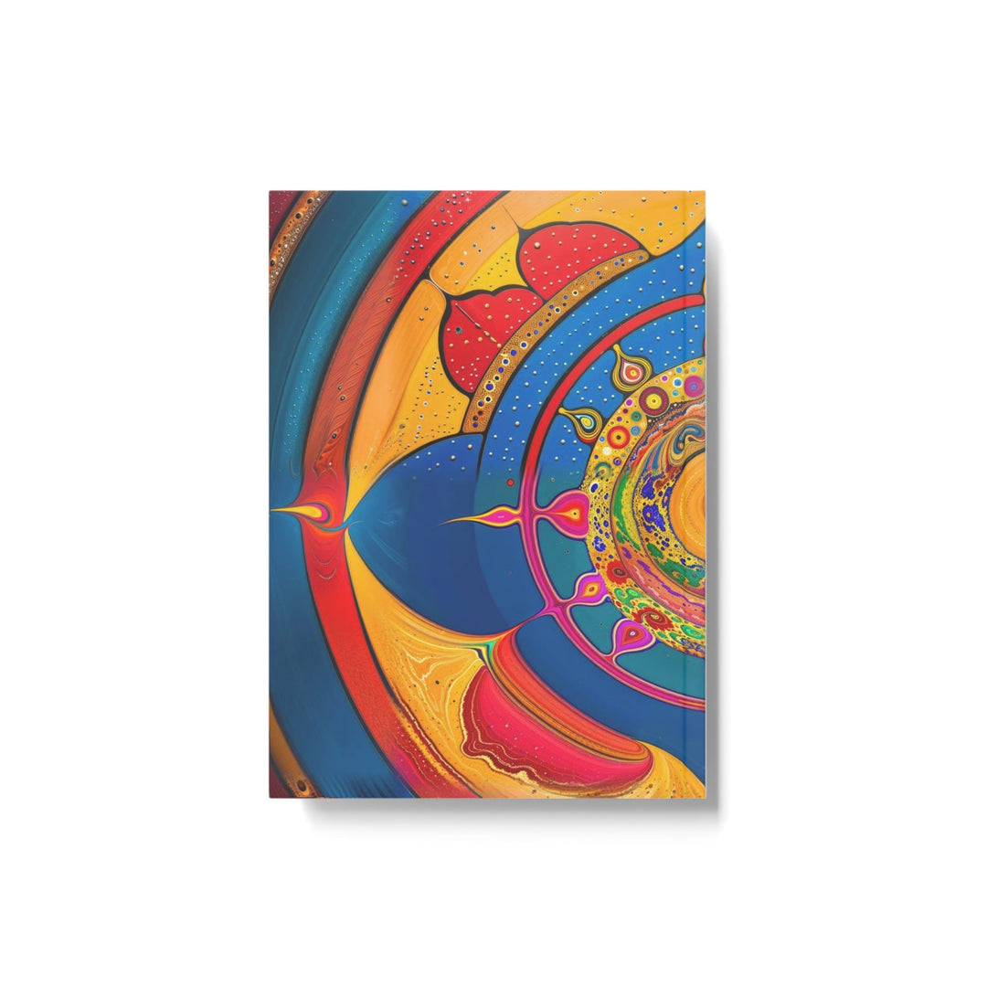 Vibrant Cosmic Spiral - Hard Backed Journal - Paper products - g(0D·IO) - Graph - A5 - White