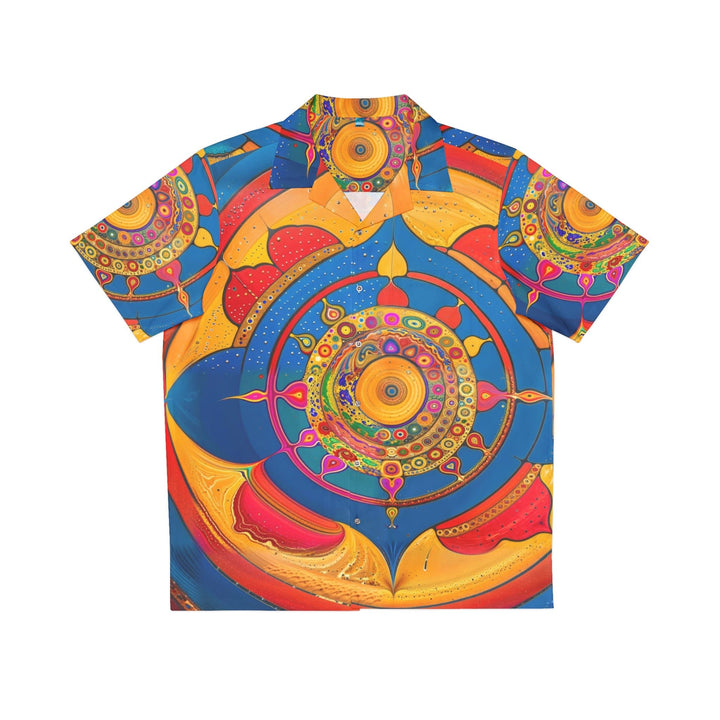 Vibrant Cosmic Spiral - Men's Hawaiian Shirt - All Over Prints - g(0D·IO) - S - White -